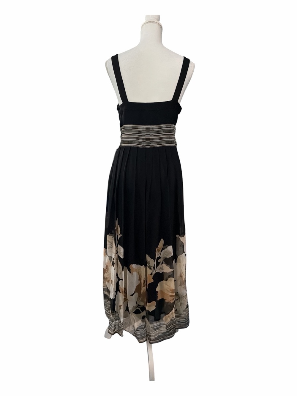 NWT Signature by Robbie Bee Black Floral Sequin Maxi Dress Size 10 - Picture 7 of 15